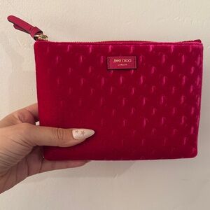 Jimmy Choo Vibrant Red Makeup Pouch